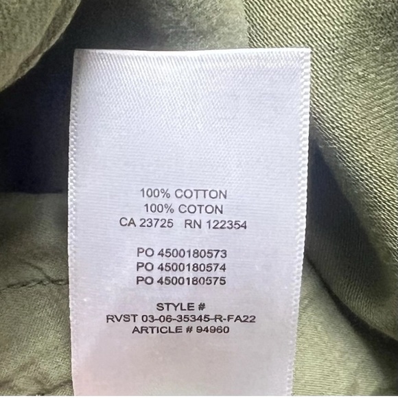 TNA Aritzia Cargo Pants Olive Camo Green Size 6 - Picture 5 of 7